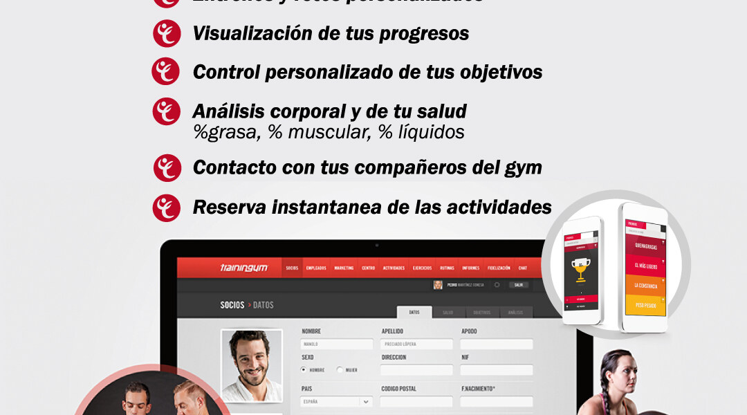 Te ofrecemos una herramienta única: TRAININGYM
