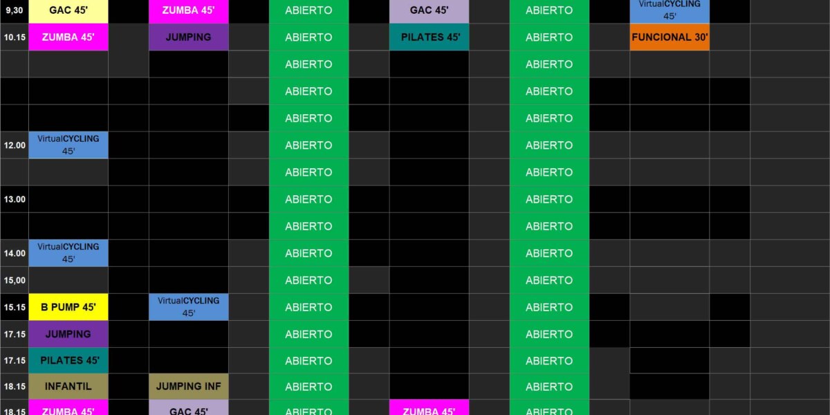 HORARIO SEMANA DEL 4/12