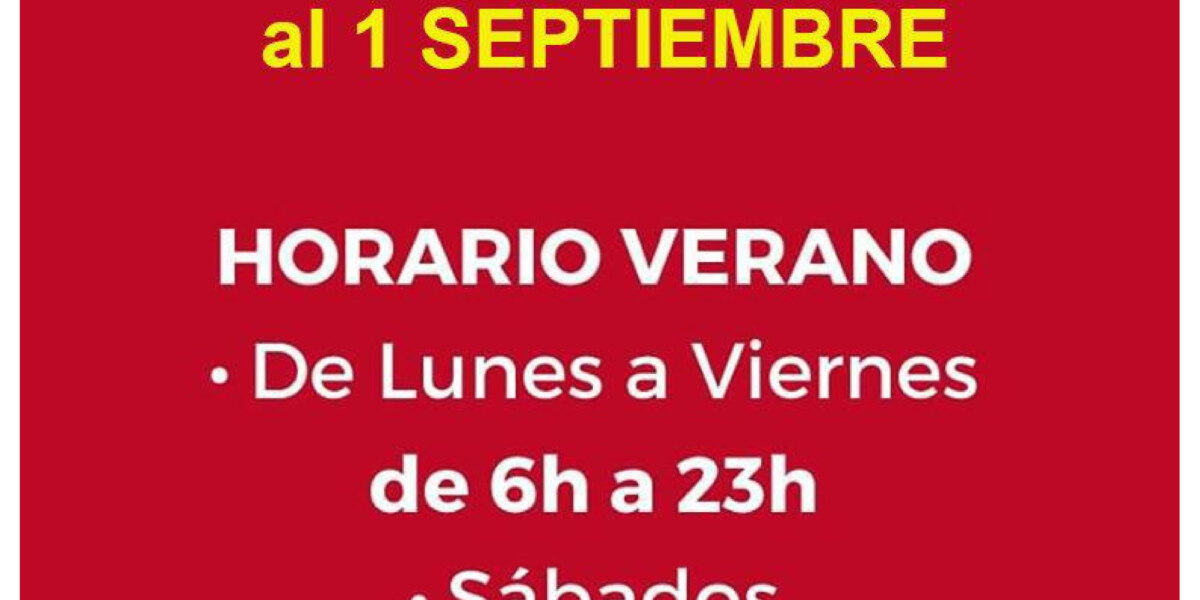HORARIO VERANO 2019