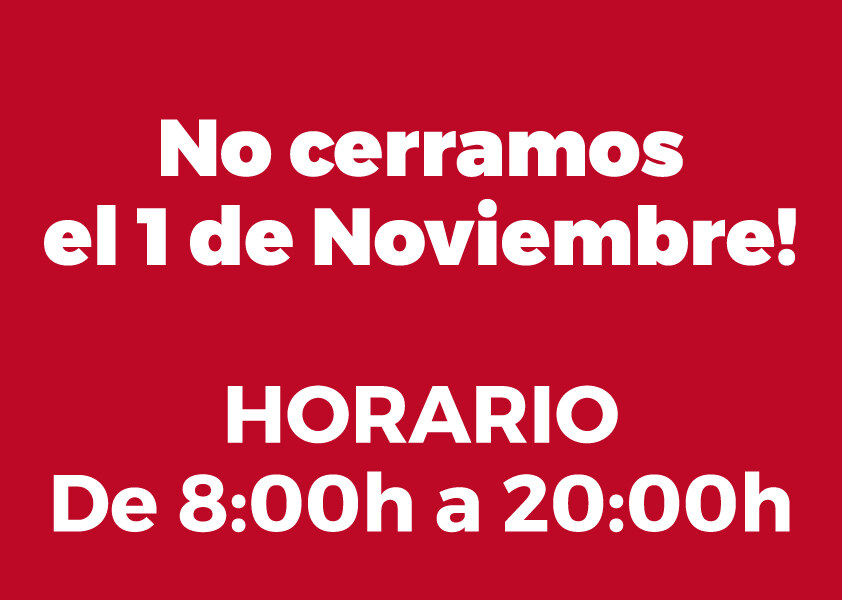 No cerramos el 1 de nov.